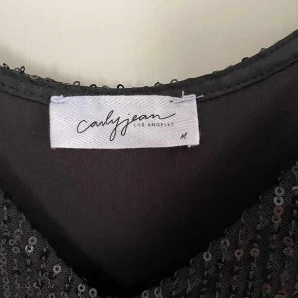 CJLA size medium black sequin tank - Picture 2 of 3